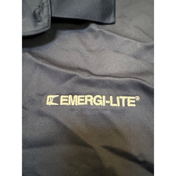 Nike Golf Dri-Fit Tour Performance Polo Shirt M Navy Blue Emergi-Lit Club Logo C - Picture 3 of 5